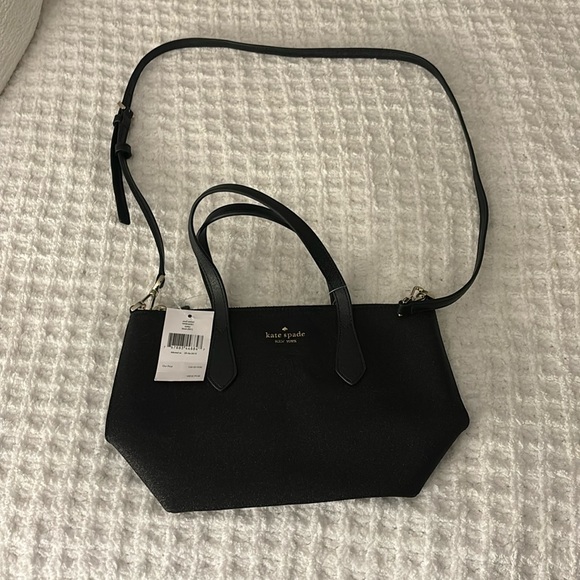 NWT Kate Spade Small Joeley Satchel in black (001) with sparkles - Picture 1 of 16